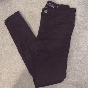 American Eagle colored denim jegging jeans